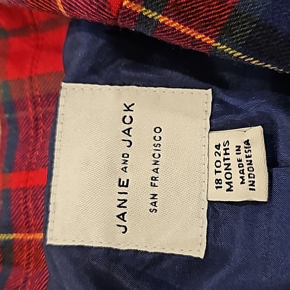 Janie and Jack plaid blazer - Picture 6 of 9